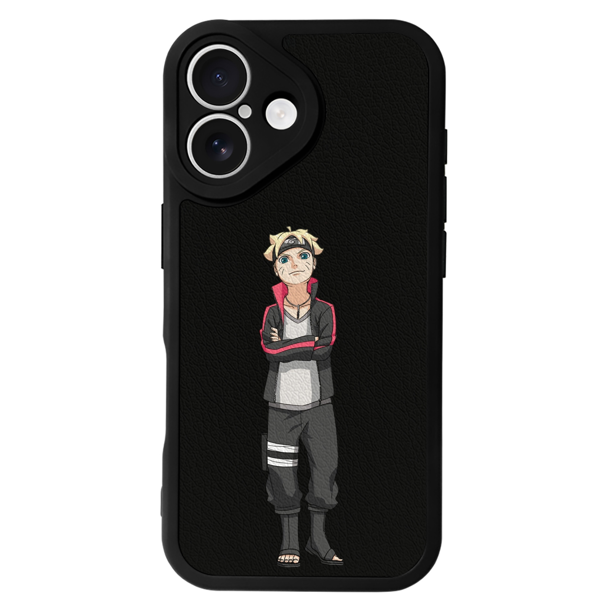 （画像用） NARUTO -ナルト- うずまき ボルト Uzumaki Boruto 【iPhone 16シリーズ対応】シリコンスマホケース（レザー調） 材質：シリコン